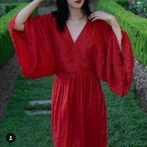 Red Kimono Dress